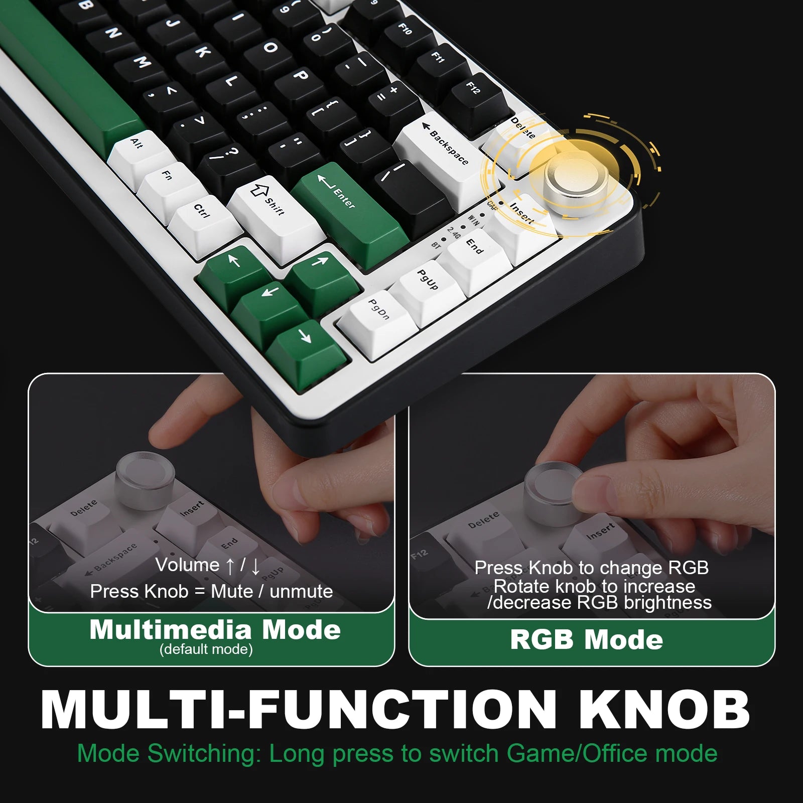 YUNZII B75 PRO Black Keyboard