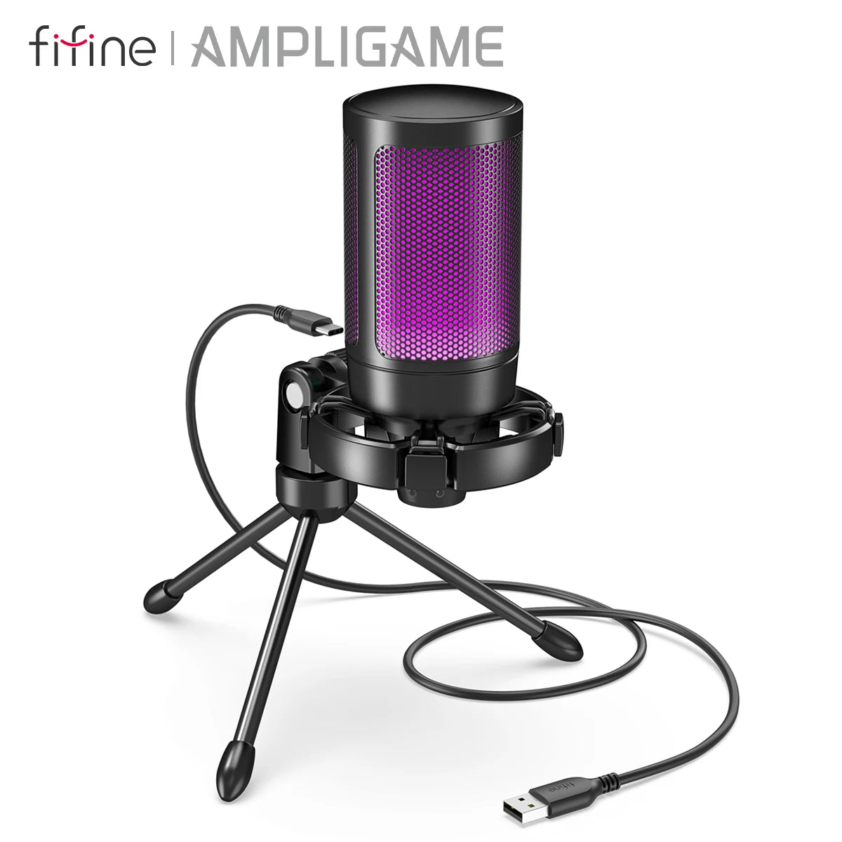 FIFINE Ampligame RGB USB Microphone