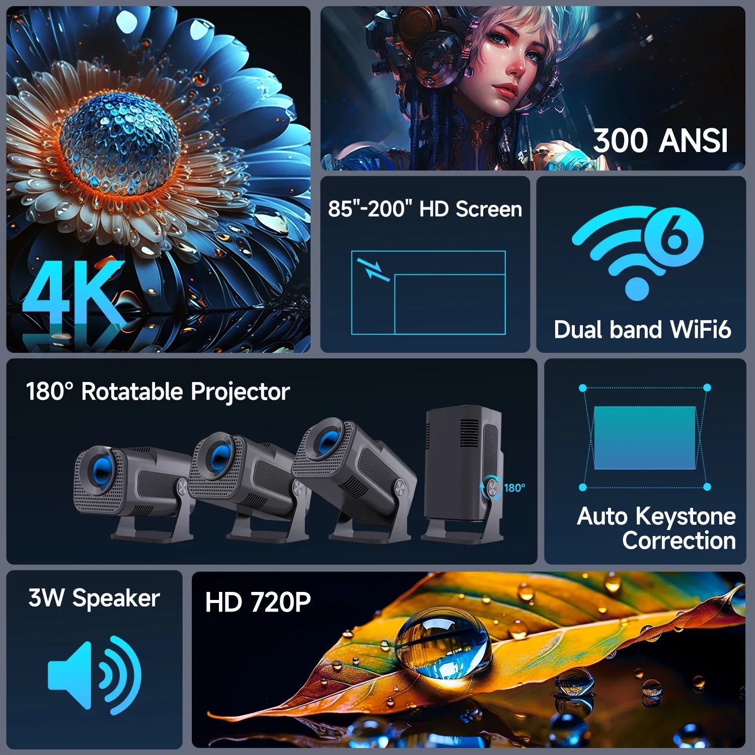 Magcubic HY320 Android 4K Projector