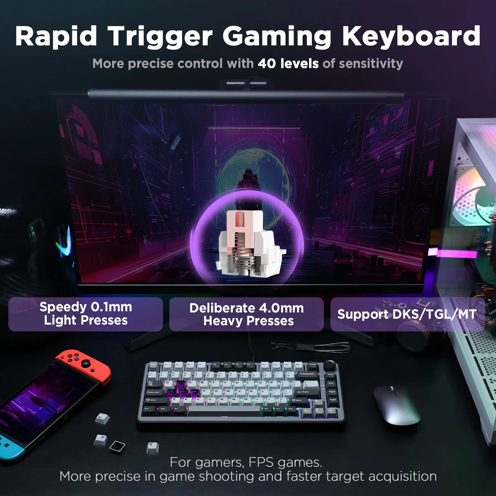 YUNZII RT75 Rapid Trigger Gaming Keyboard