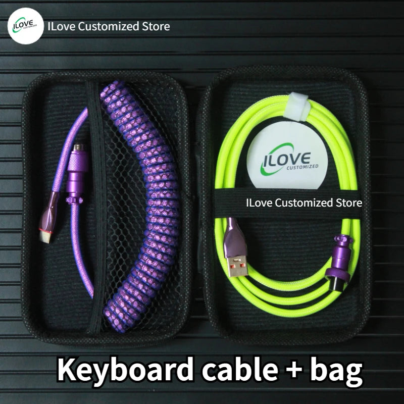 Coiled Keyboard Cable USB C