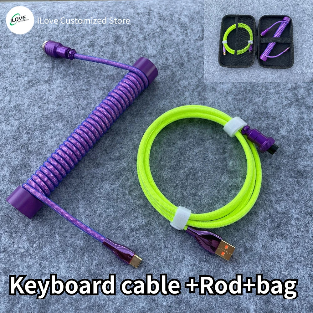 Coiled Keyboard Cable USB C