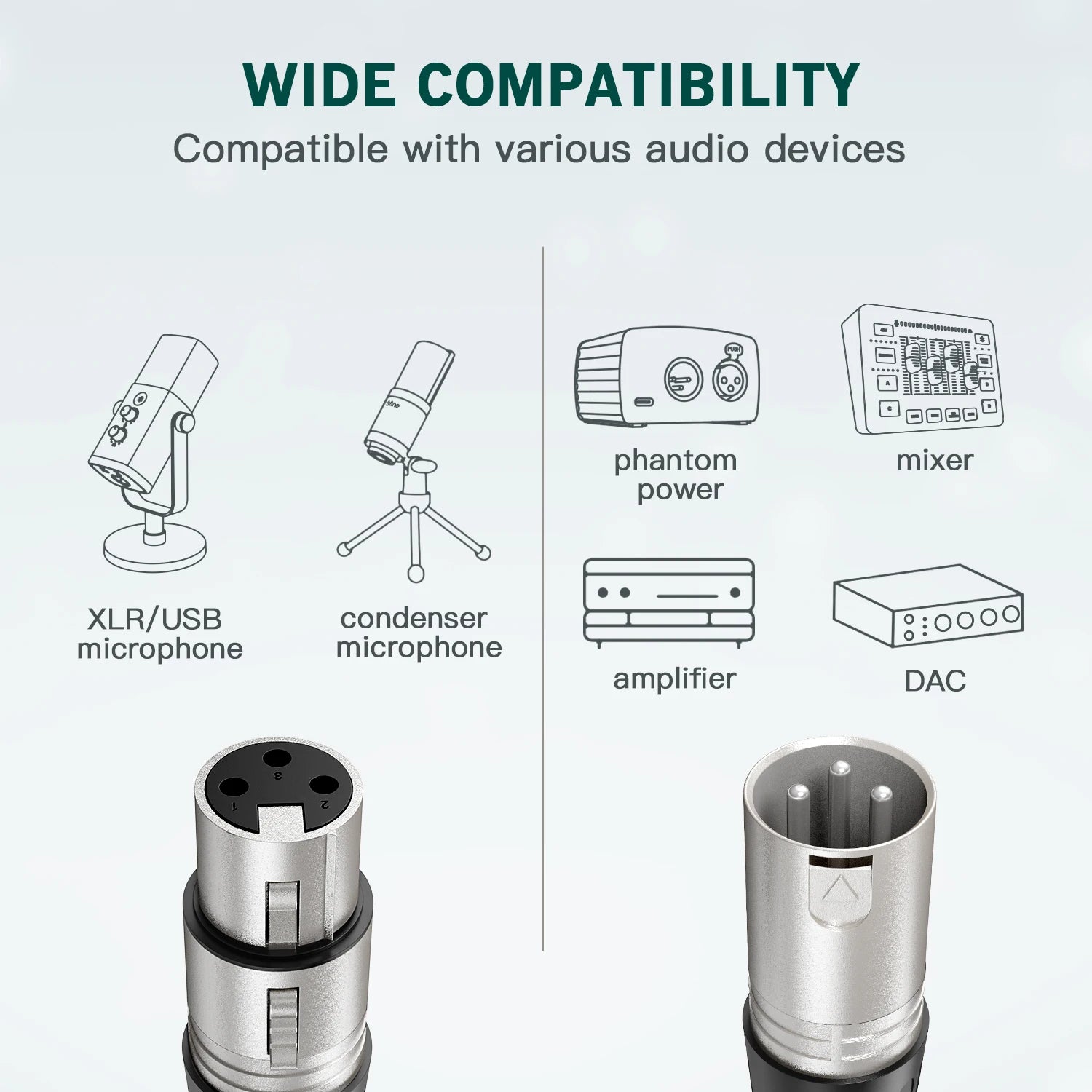 FIFINE XLR Microphone Cannon Cable